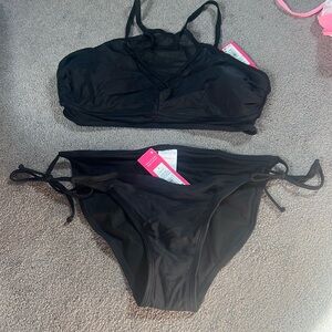 Black size large swim set new with tags